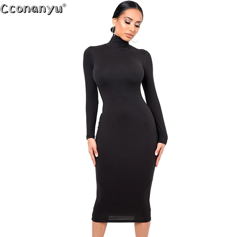 Black Turtleneck Boydcon Dress