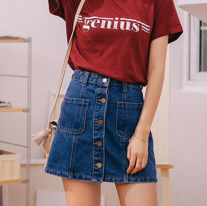 High Waist A-line Mini Skirt
