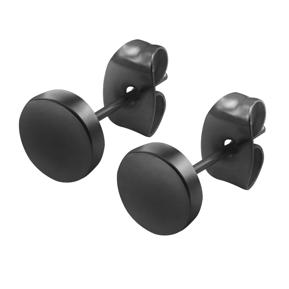 3-14mm Round Men Earrings