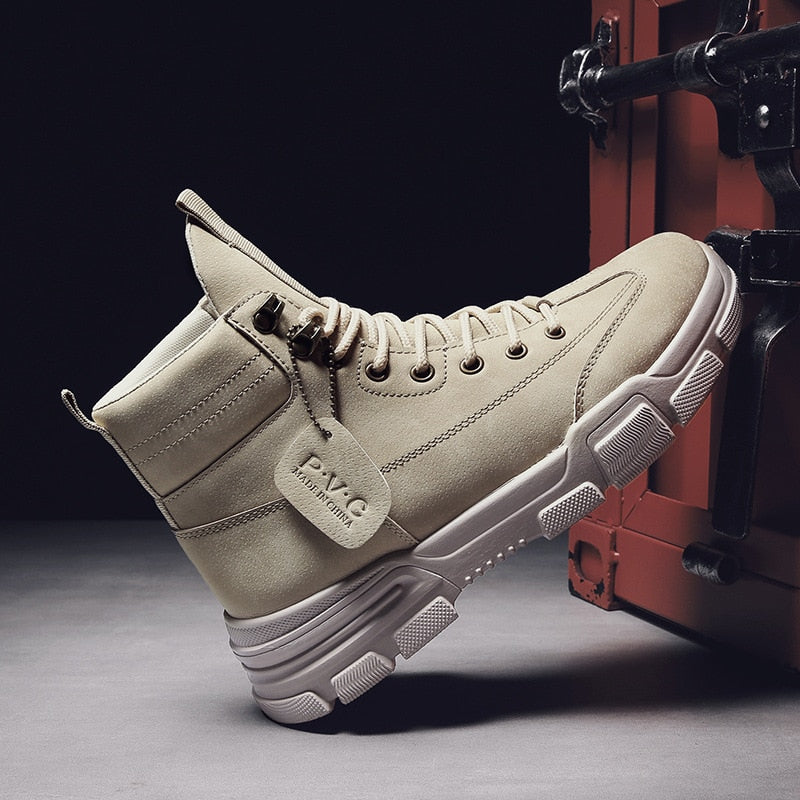 Casual Streetwear Lace-Up Boots – Lightweight Comfort