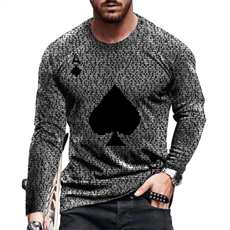 Long Sleeve Cotton Men T Shirt