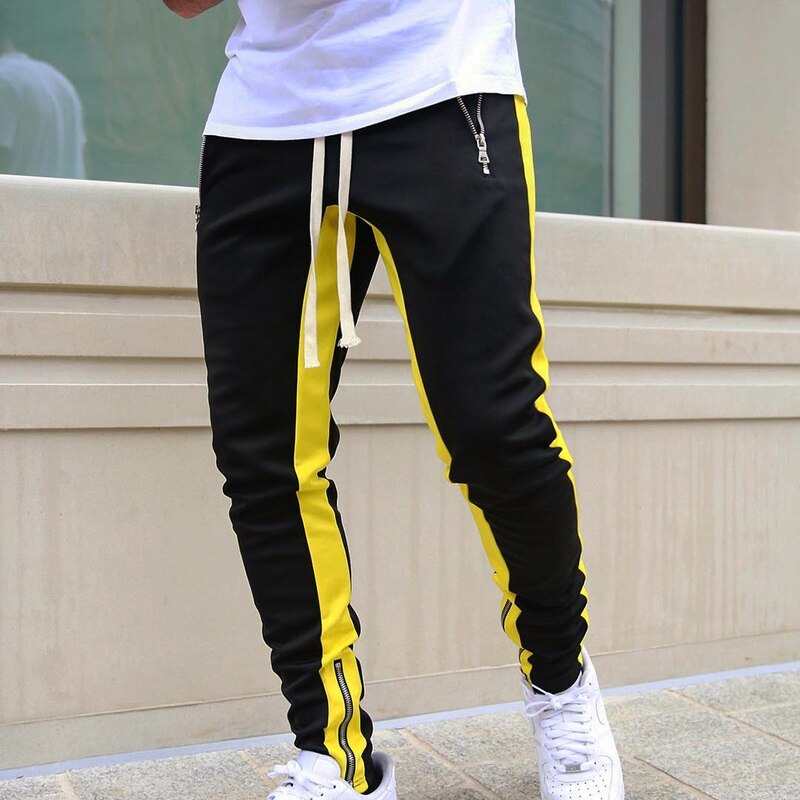 White Side Strap Jogger Pants