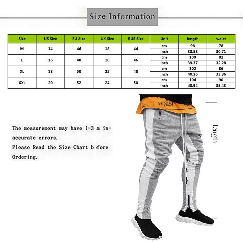 White Side Strap Jogger Pants