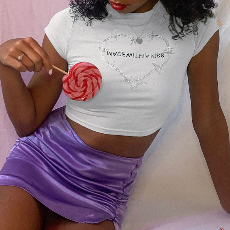 Harajuku Short Sleeve T-Shirt with Chains