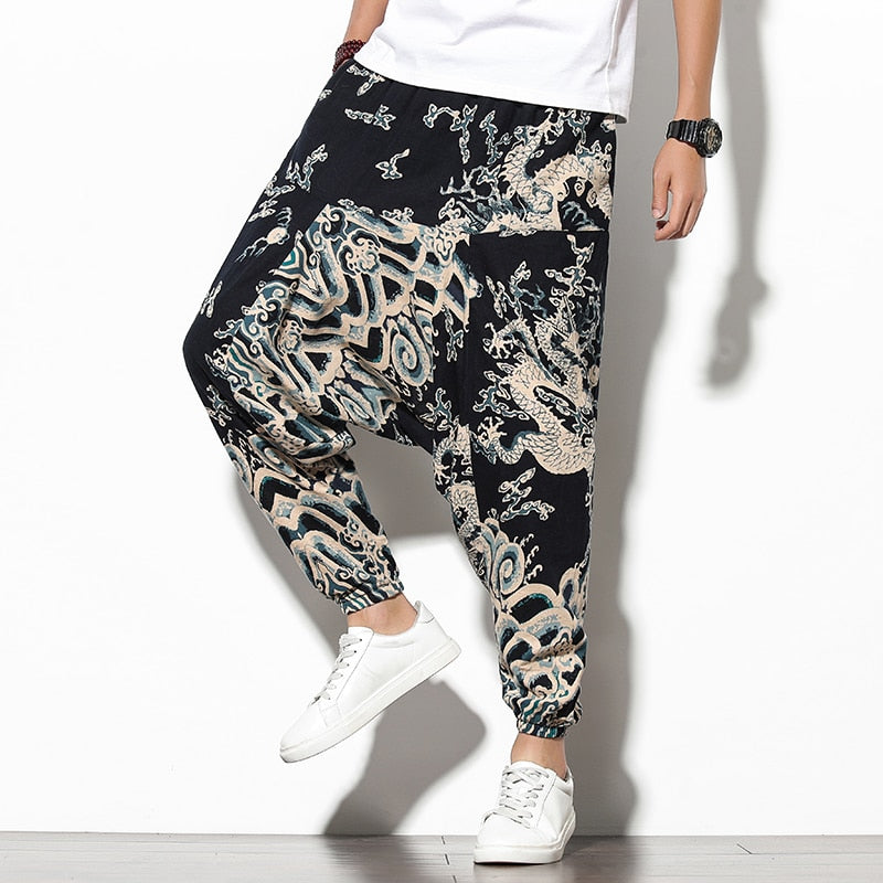 Cargo Harem Pants with Side Pockets