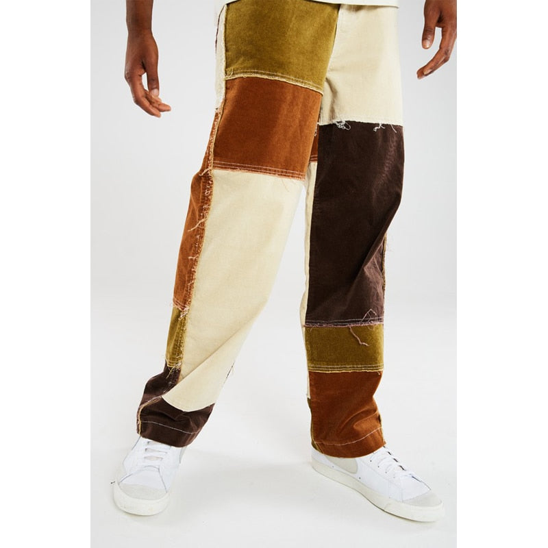 Splice Casual Straight Tassel Patchwork Jeans