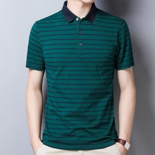 Striped Cotton Polo