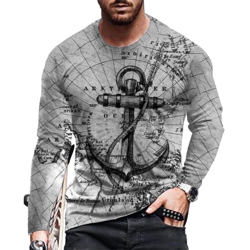 Long Sleeve Cotton Men T Shirt