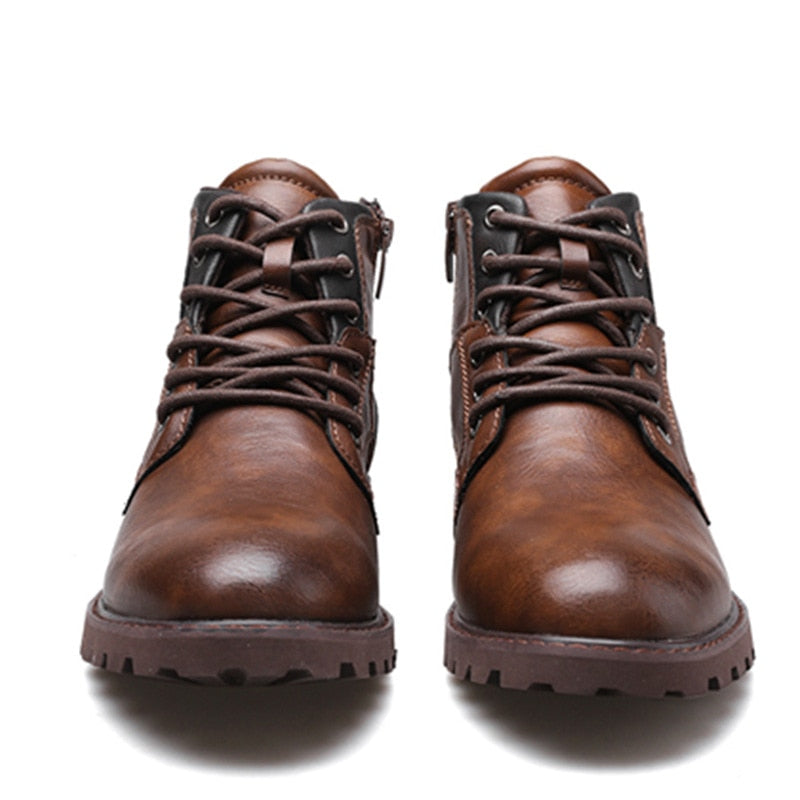 Rugged Men’s Leather Boots – Outdoor & Streetwear