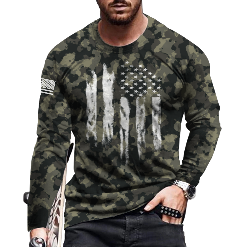 Long Sleeve Cotton Men T Shirt