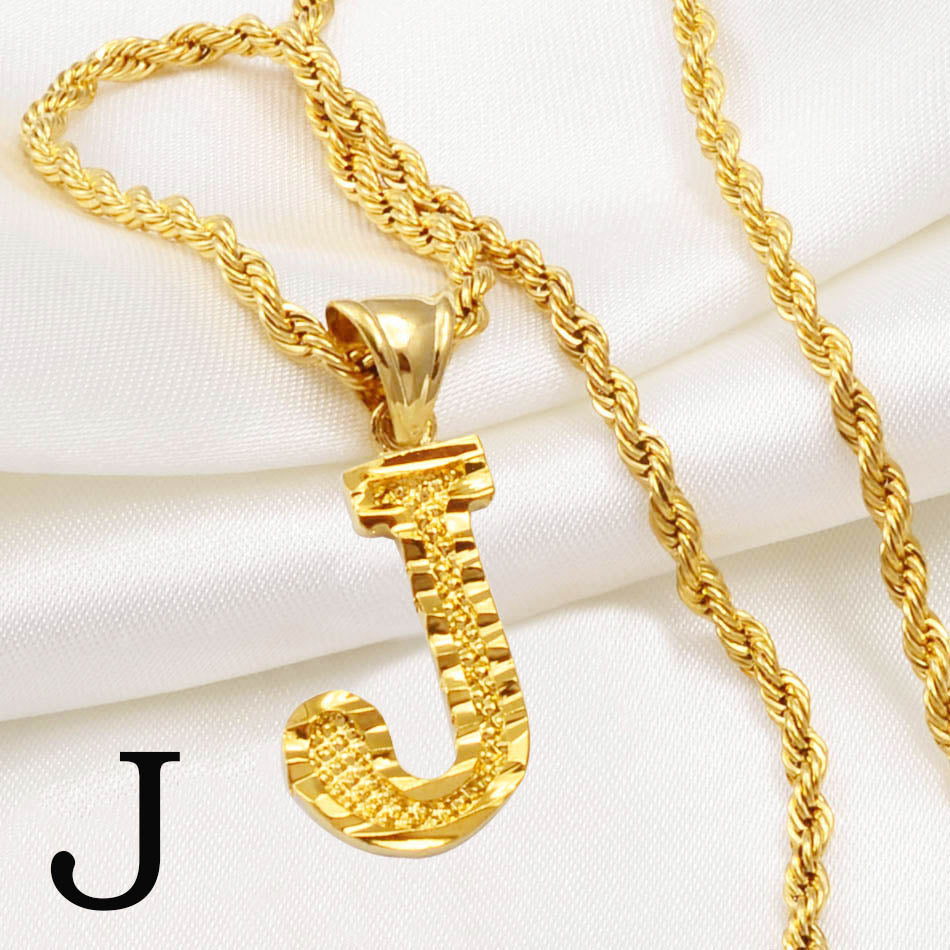 The Gold Rope Chain with Letters