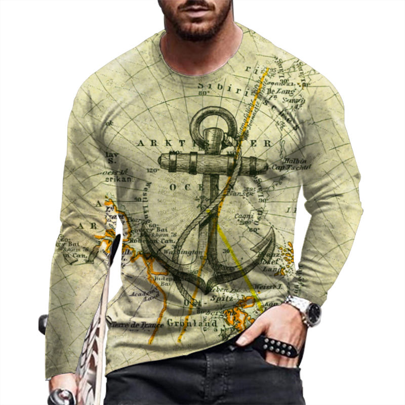 Long Sleeve Cotton Men T Shirt