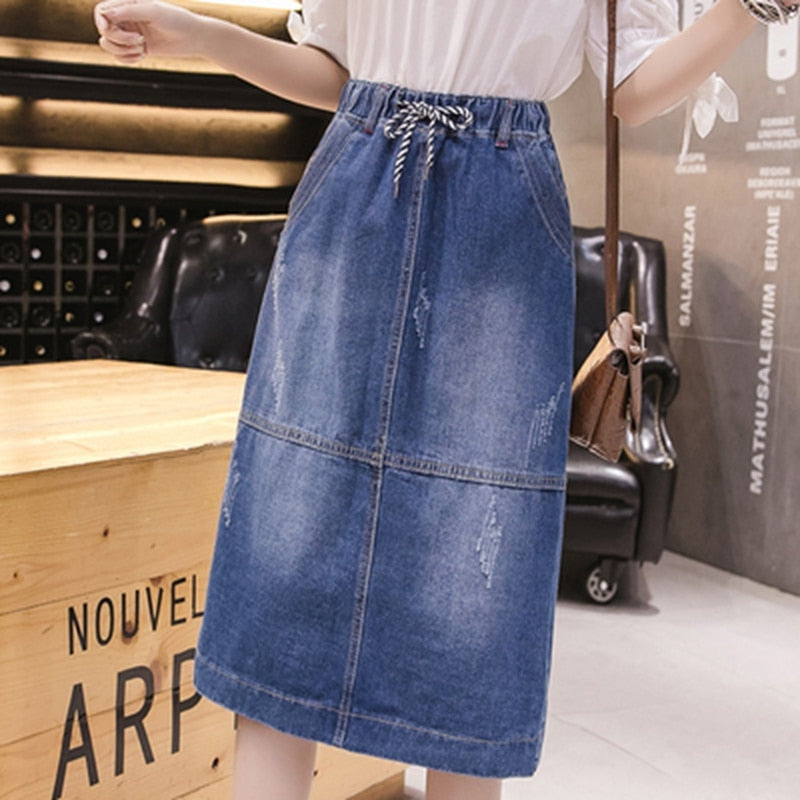 Vintage Korea Style Denim Skirt