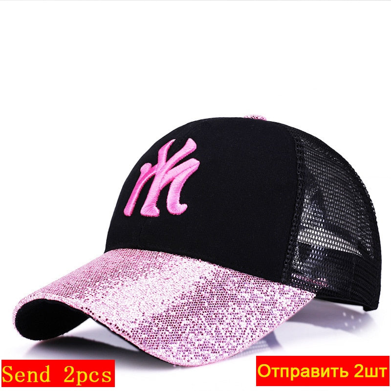 Glam NY Baseball Cap With Mesh