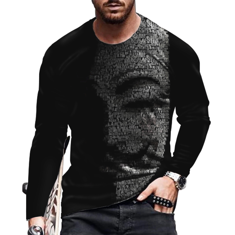 Long Sleeve Cotton Men T Shirt