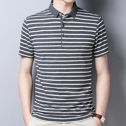 Striped Cotton Polo