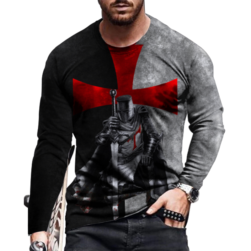 Long Sleeve Cotton Men T Shirt
