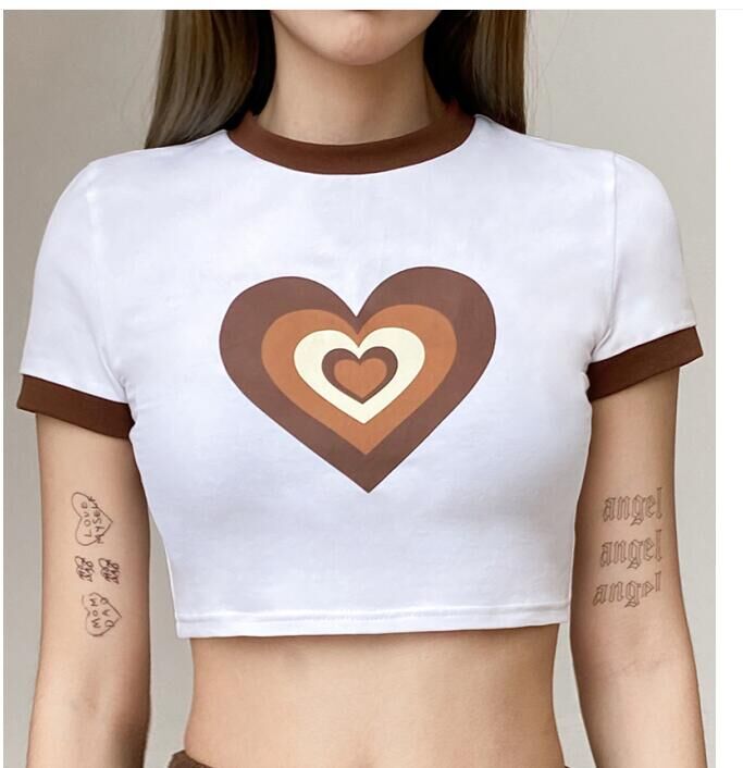 Harajuku Short Sleeve T-Shirt with Chains