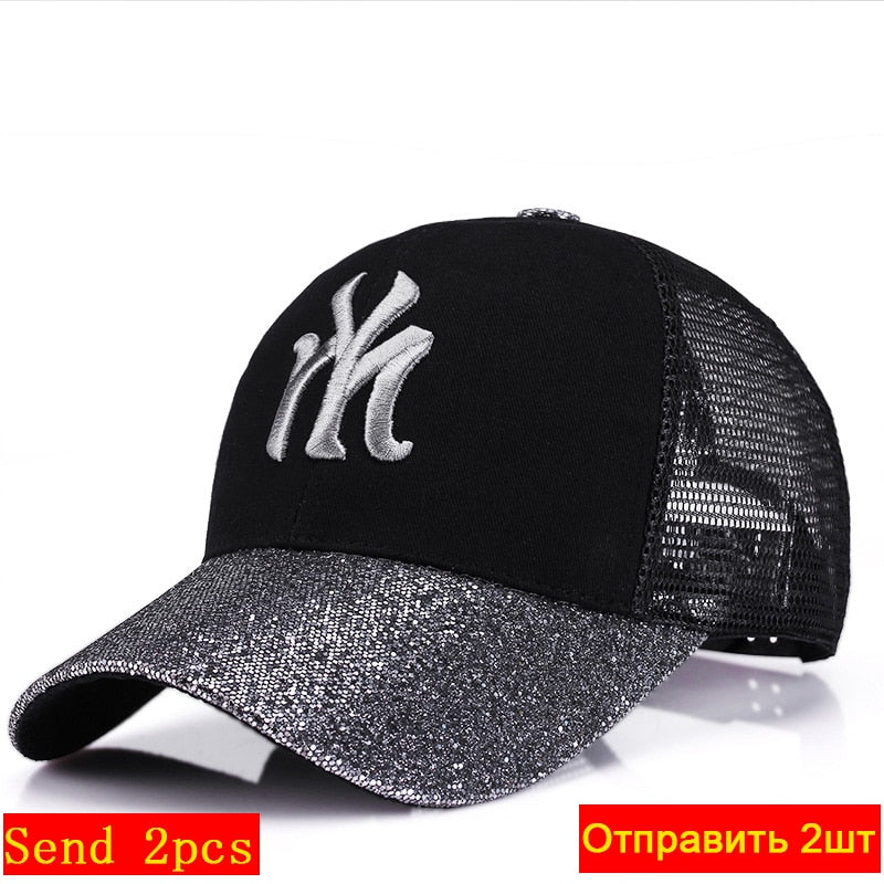 Glam NY Baseball Cap With Mesh
