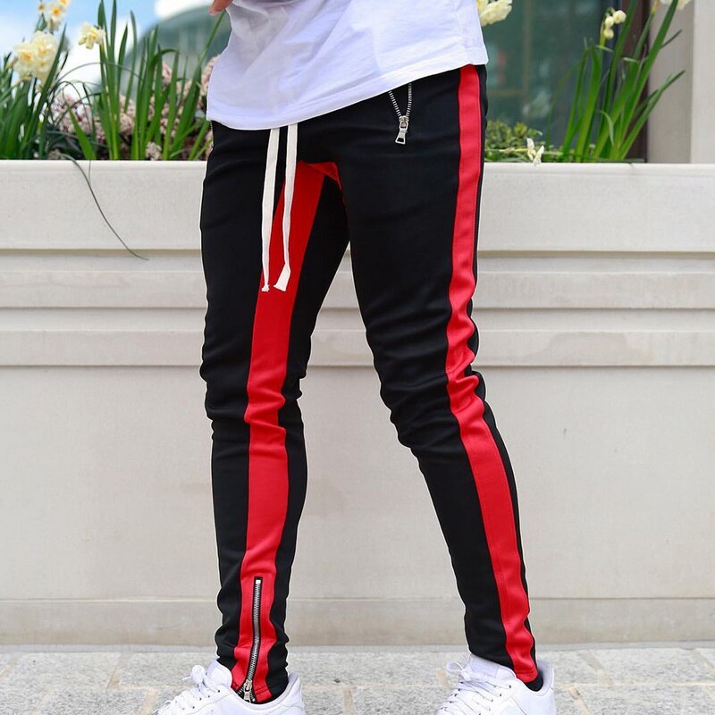 White Side Strap Jogger Pants