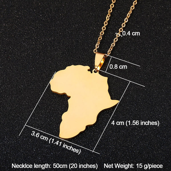 African Medallion in Gold Necklace