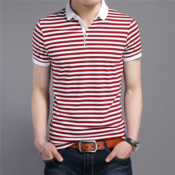 Funky Casual Striped Polo Shirt