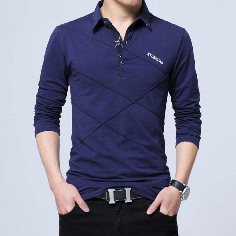 Plus Size Long Sleeve Polo Shirt