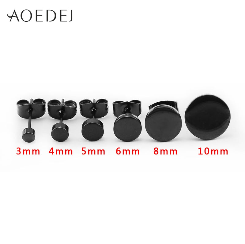 3-14mm Round Men Earrings