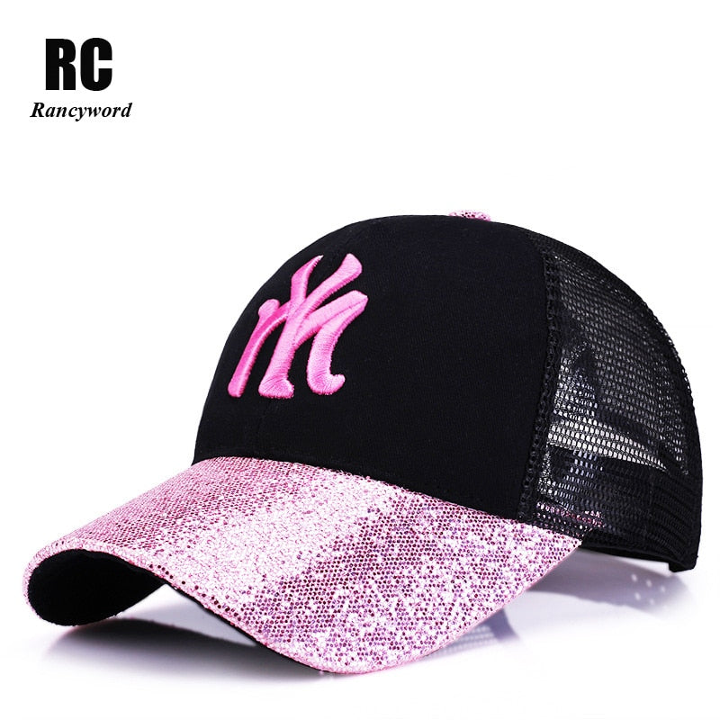 Glam NY Baseball Cap With Mesh