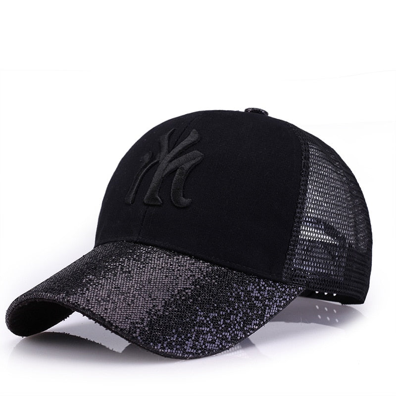 Glam NY Baseball Cap With Mesh