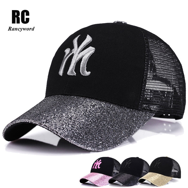 Glam NY Baseball Cap With Mesh