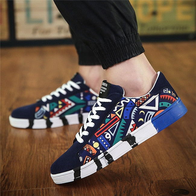 Casual Print Canvas Sneakers