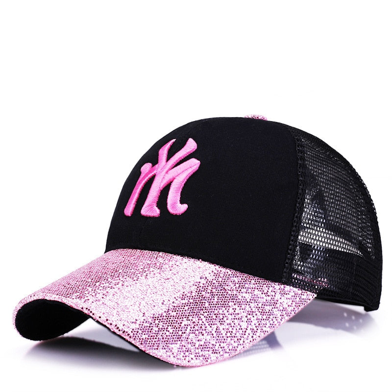 Glam NY Baseball Cap With Mesh