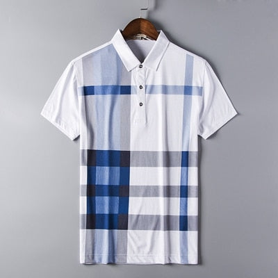 Stylish Plaid Polo