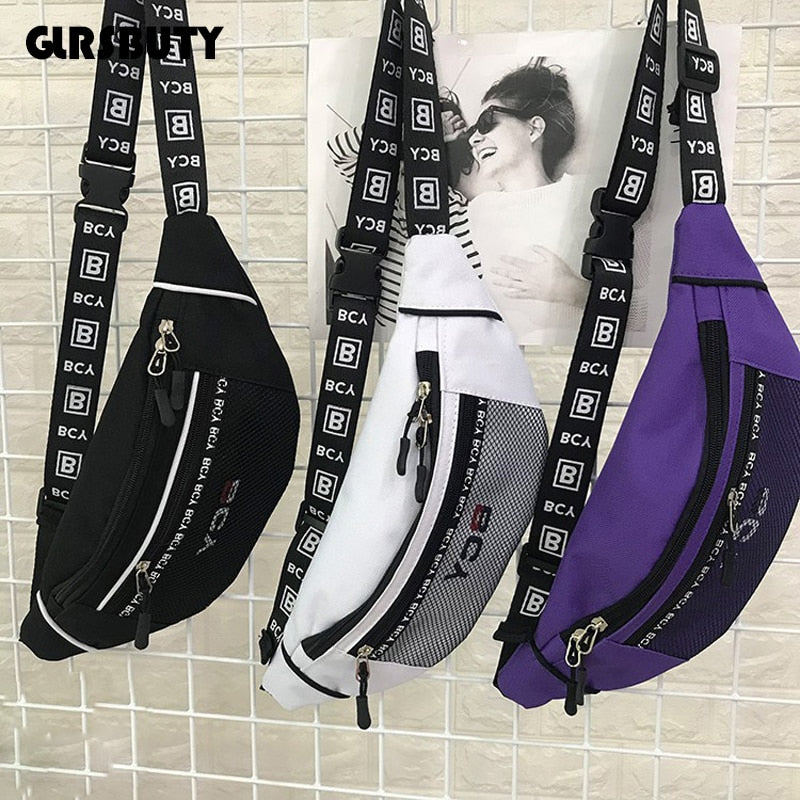 Canvas Harajuku Style Waist Bag