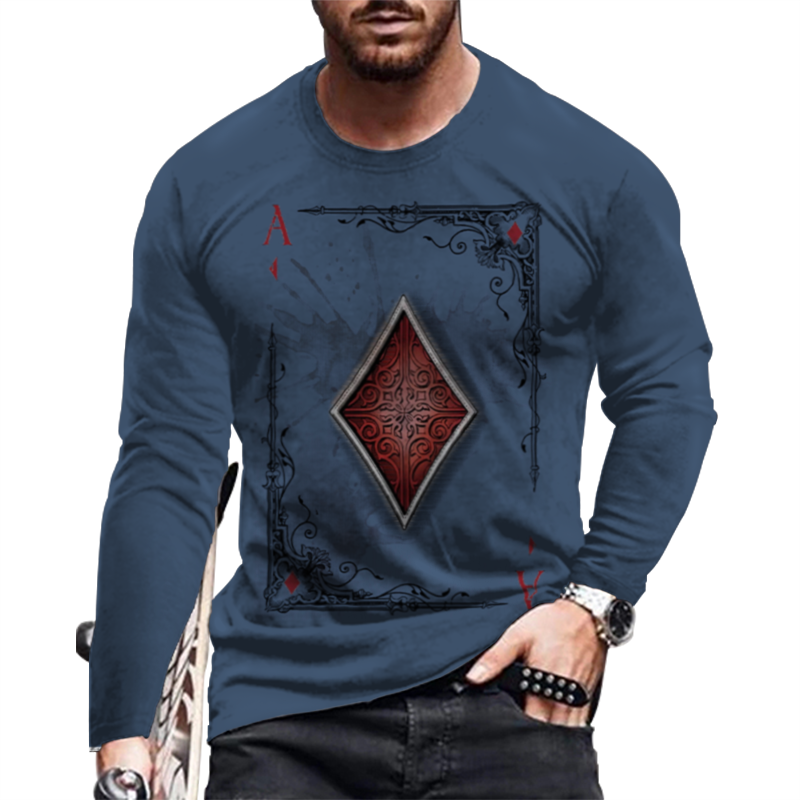 Long Sleeve Cotton Men T Shirt