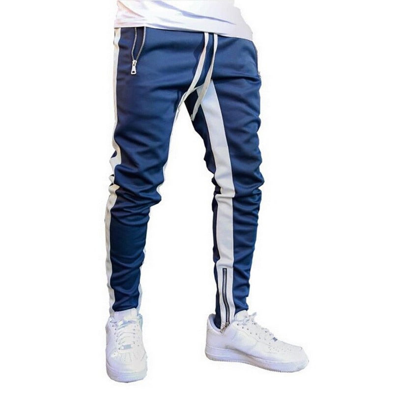 White Side Strap Jogger Pants