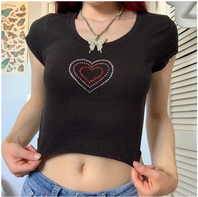 Harajuku Short Sleeve T-Shirt with Chains