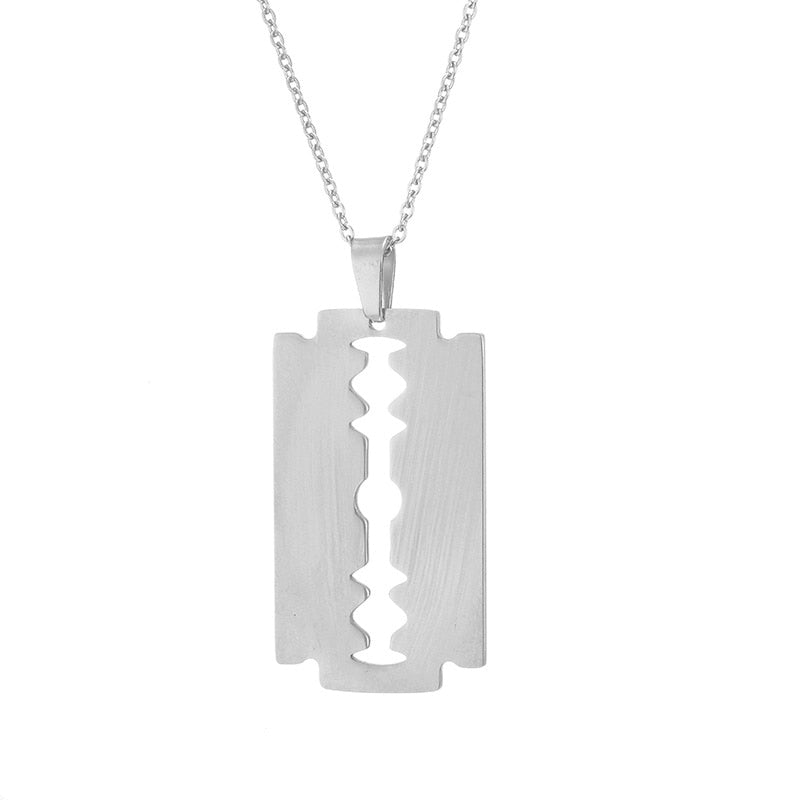 Chic Shaving Blade Pendant Necklace