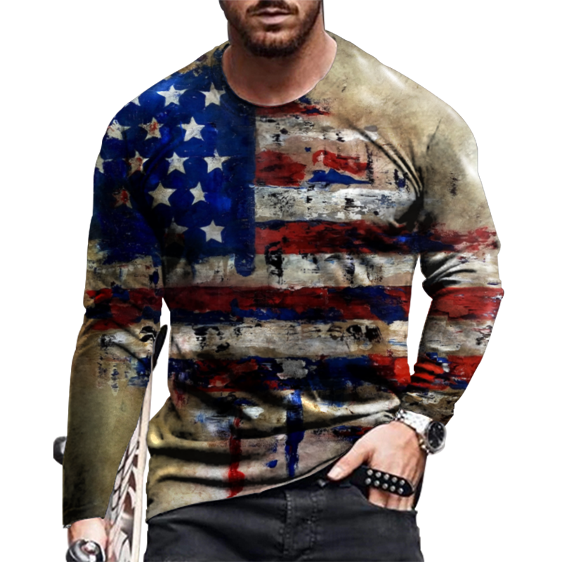 Long Sleeve Cotton Men T Shirt