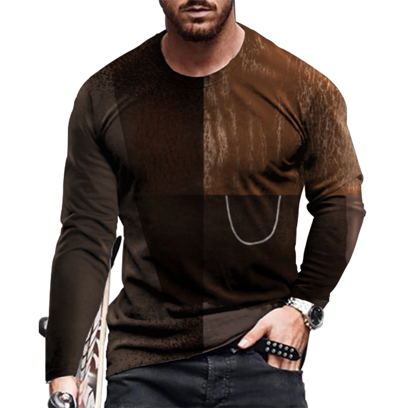 Long Sleeve Cotton Men T Shirt