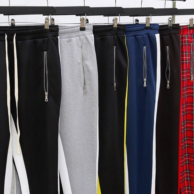 White Side Strap Jogger Pants