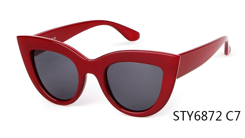 Retro Thick Frame Cat Eye Sunglasses