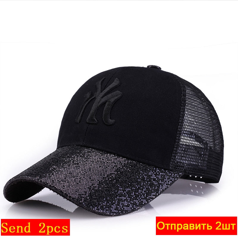 Glam NY Baseball Cap With Mesh