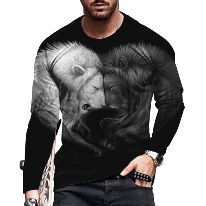 Long Sleeve Cotton Men T Shirt