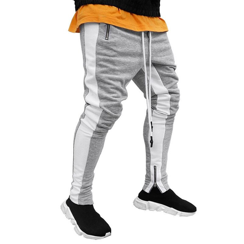 White Side Strap Jogger Pants