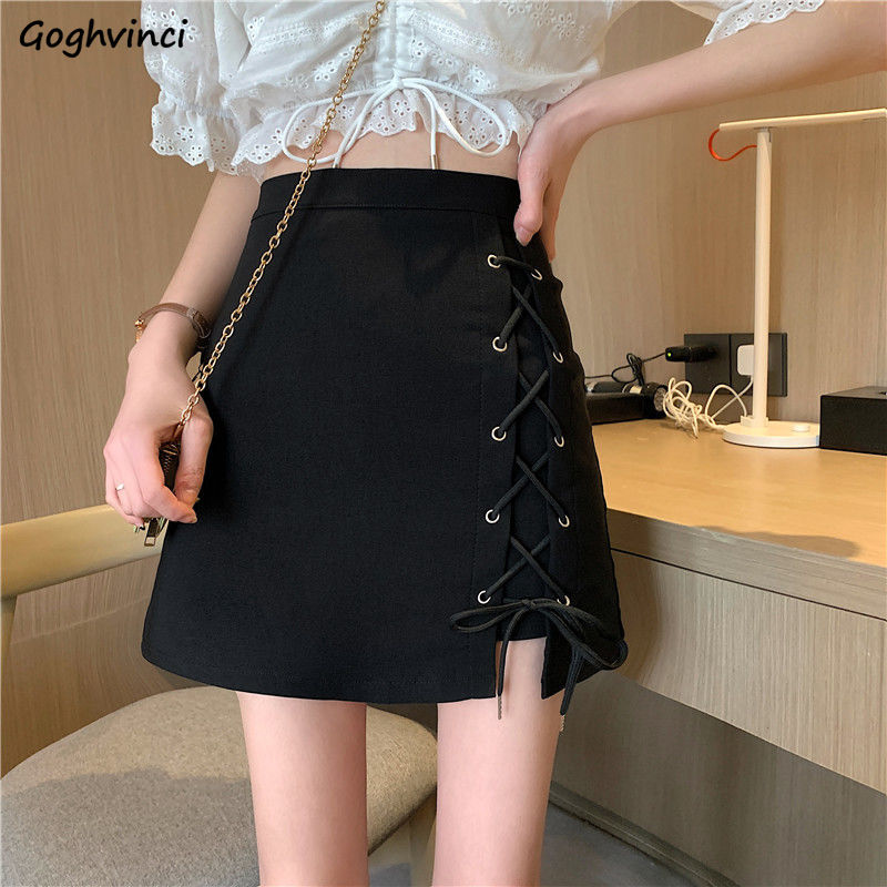 Lace Up Mini Skirt