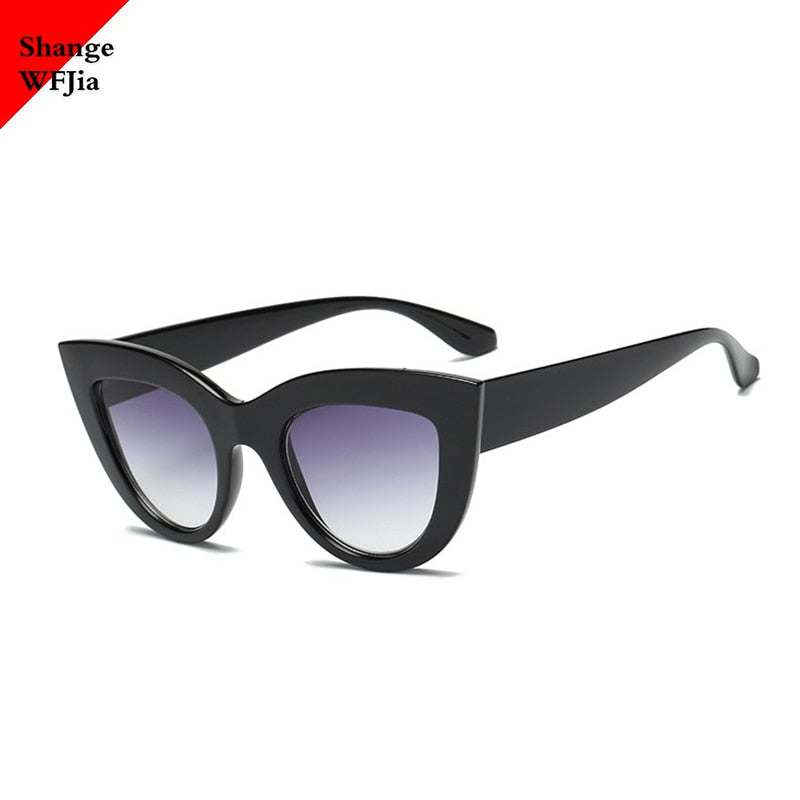Retro Thick Frame Cat Eye Sunglasses