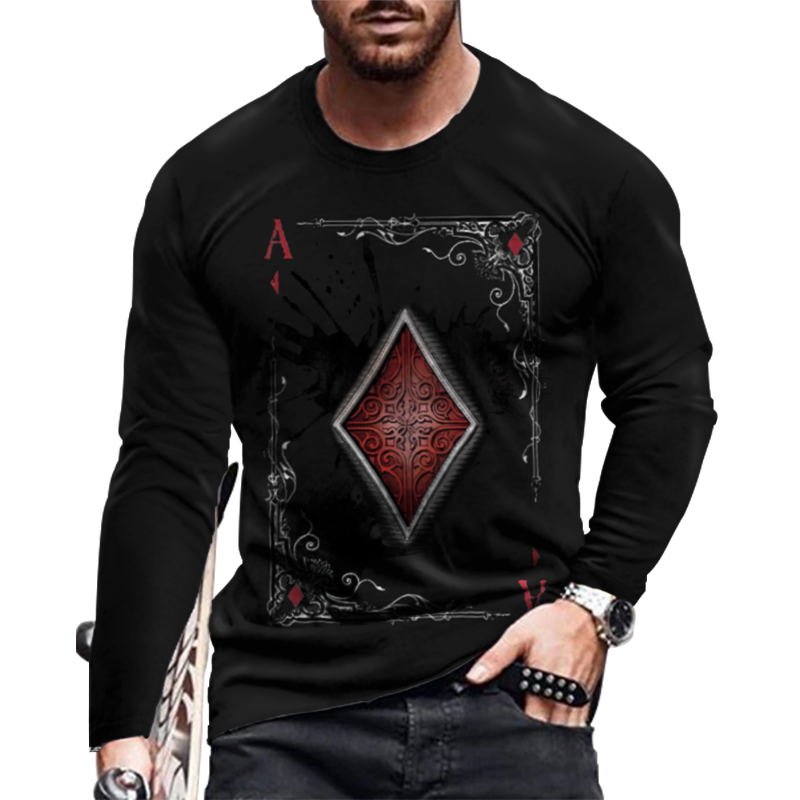 Long Sleeve Cotton Men T Shirt
