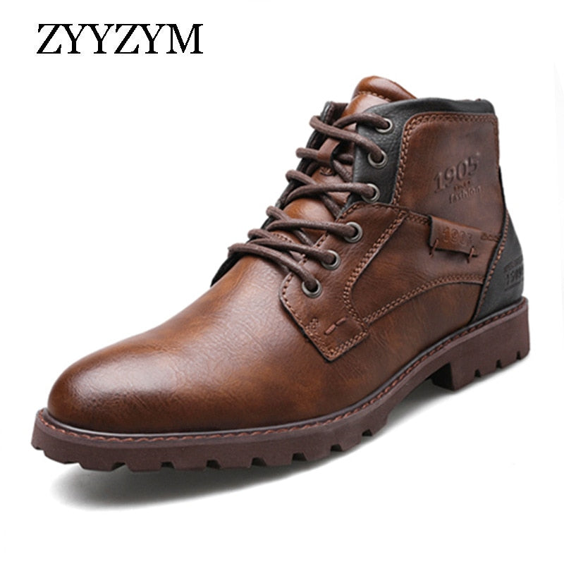 Rugged Men’s Leather Boots – Outdoor & Streetwear